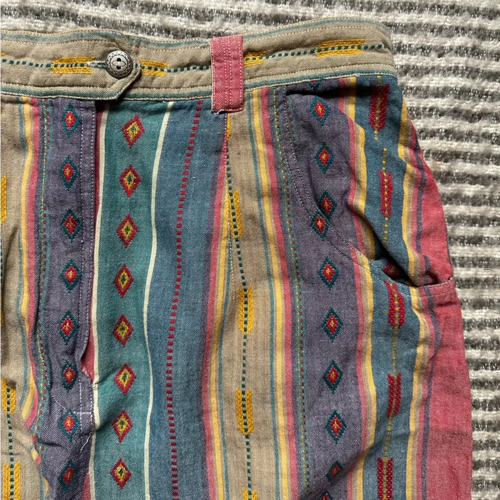 Vintage Multicolor Striped Western Skirt - Picture 3 of 4